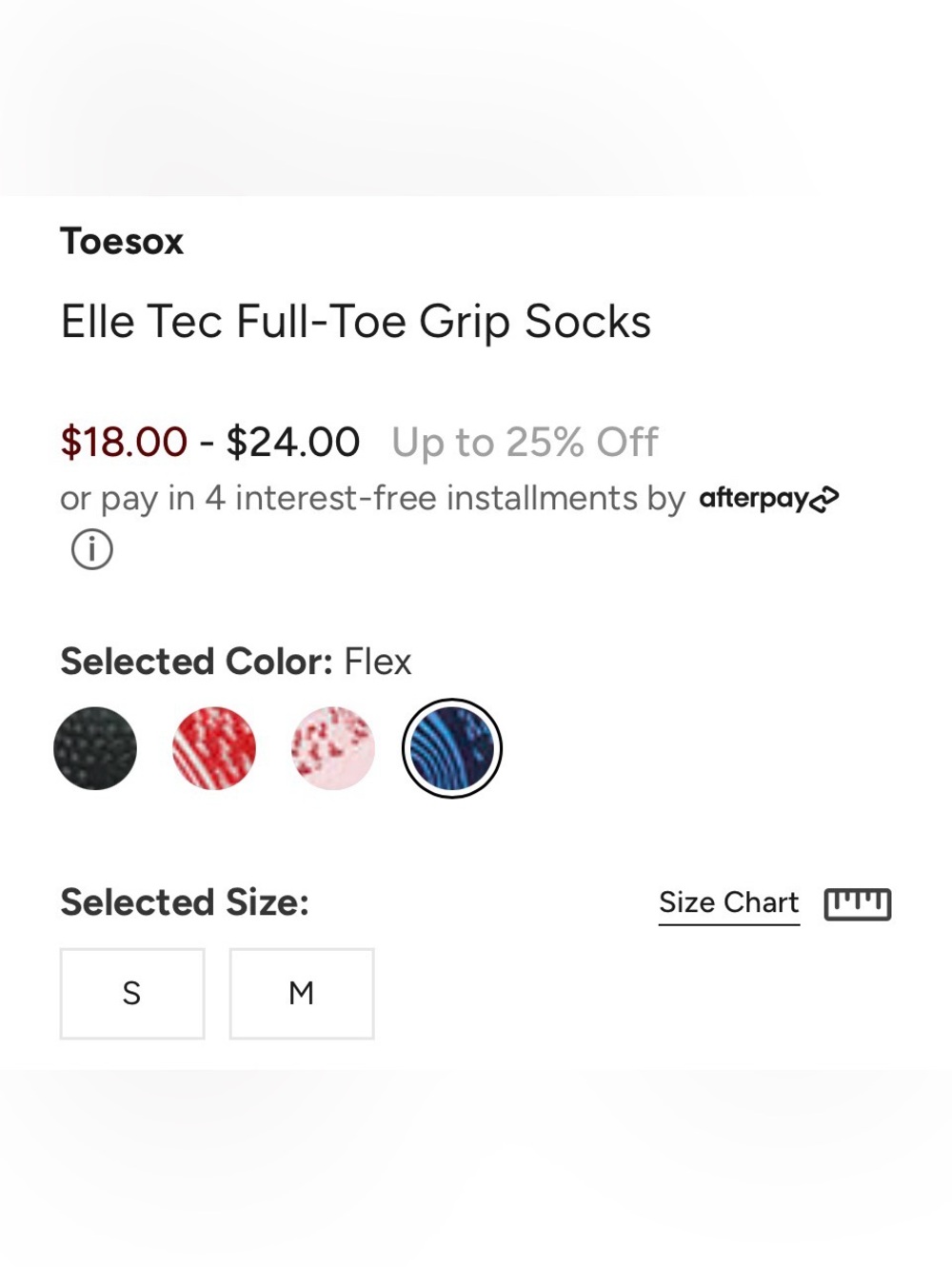 Toesox Elle Tec Full Toe Grip Socks Small - Picture 3 of 7